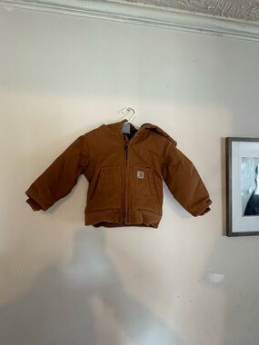 Carhartt Brown Kids Hooded Work Jacket